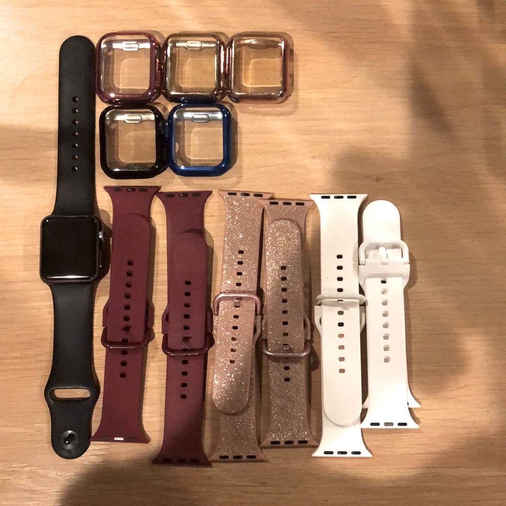 Apple Watch Series 1 authentic with bands and covers